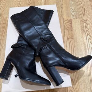 Alexandre Birman Black Leather Heeled Boots